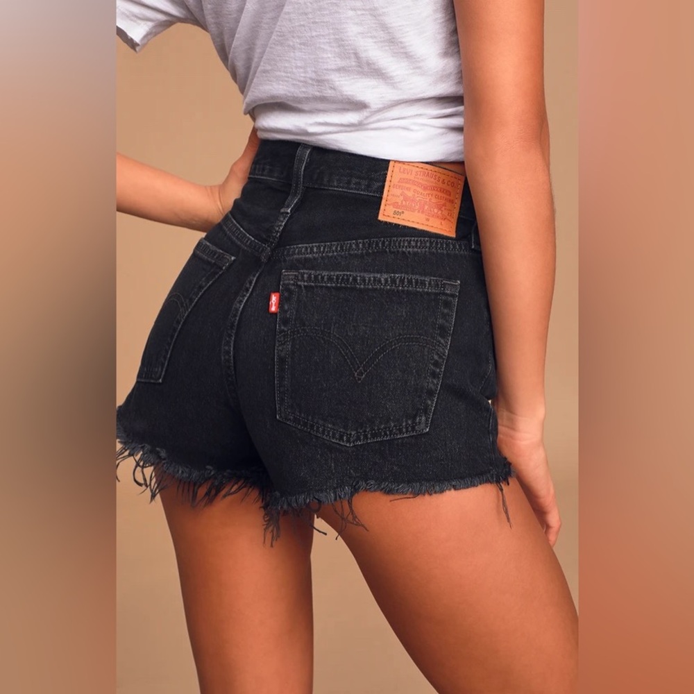 Levi's 501 Original High Rise Black Cut-Off
Denim Shorts
